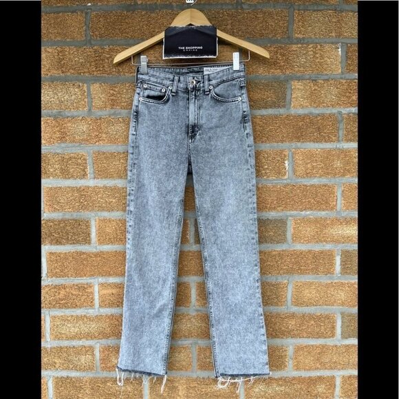 RAG & BONE Nina cropped faded high-rise cigarette 23 - Picture 1 of 15